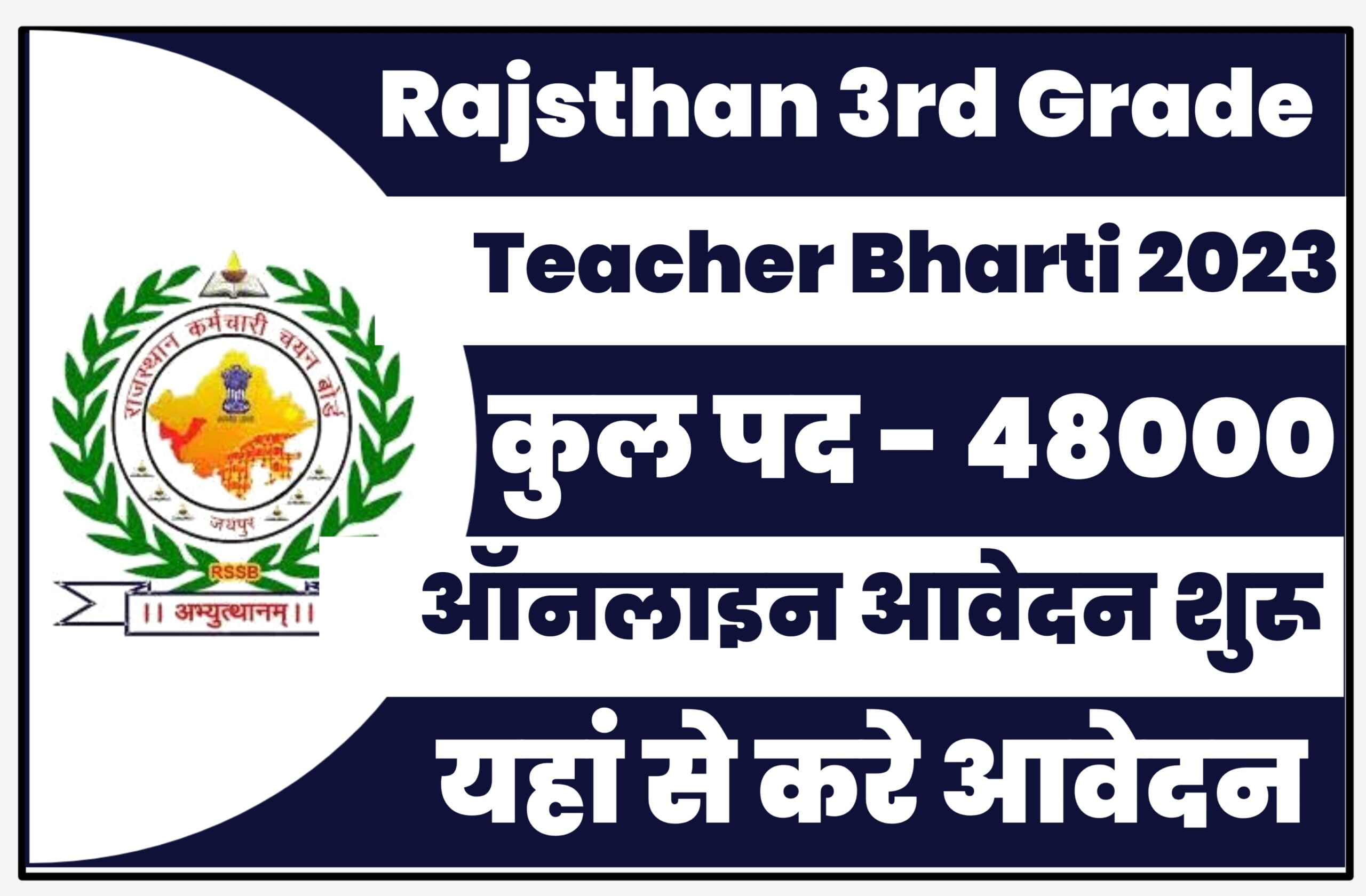 Rajasthan 3rd Grade Teachers Bharti 2023