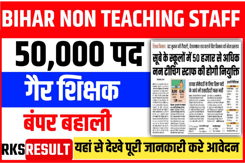 Bihar Non Teaching Staff Vacancy 2023