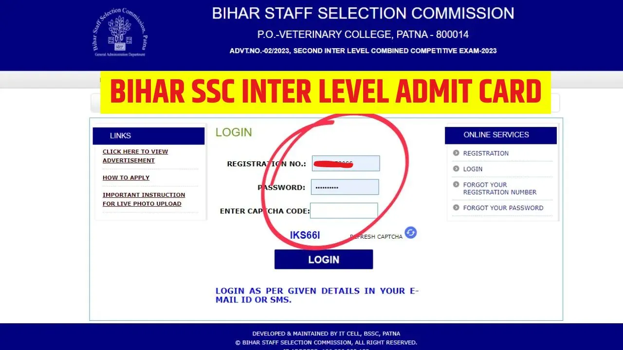 BSSC Inter Level Admit Card 2023